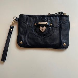 Juicy black clutch bag
